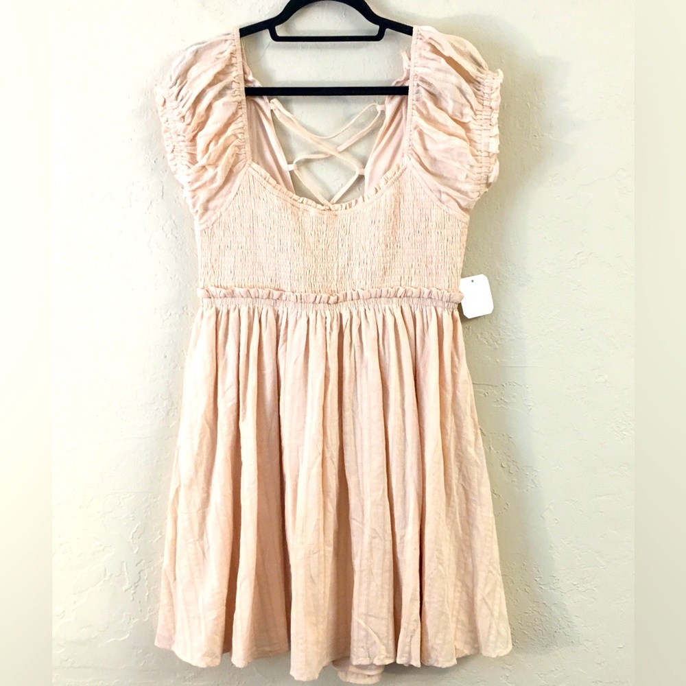 Altar’d State Open Back Mini Dress XL Natural
